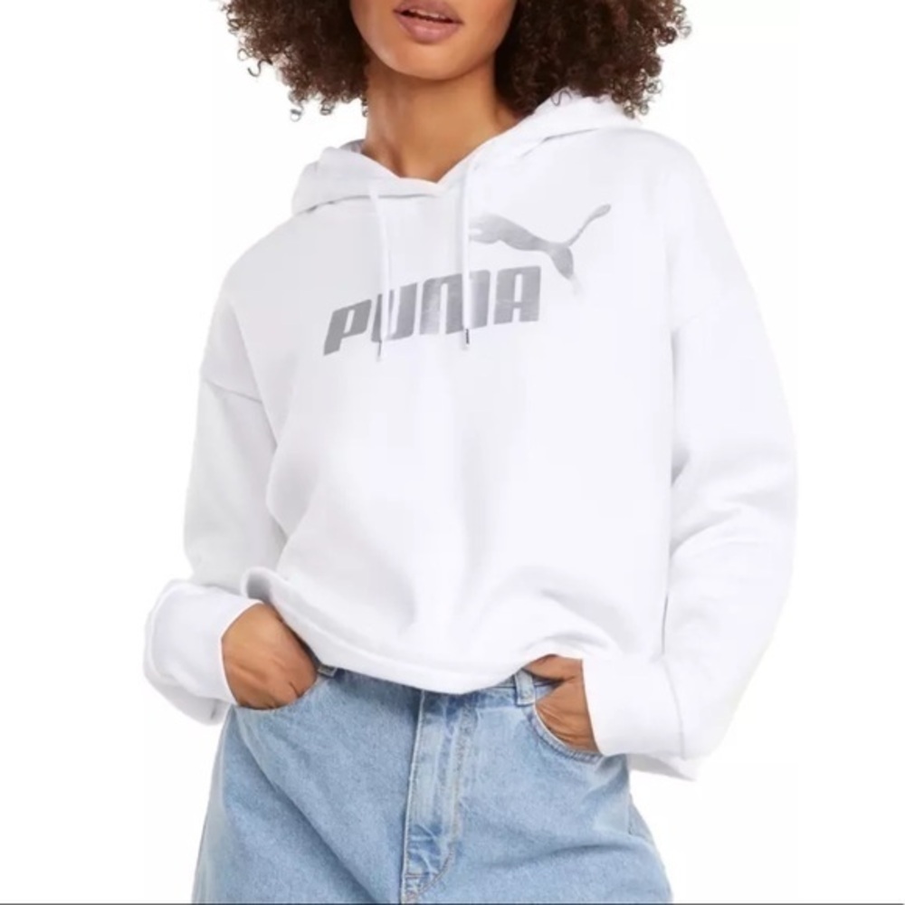 Puma Cropped Metallic Hoodie